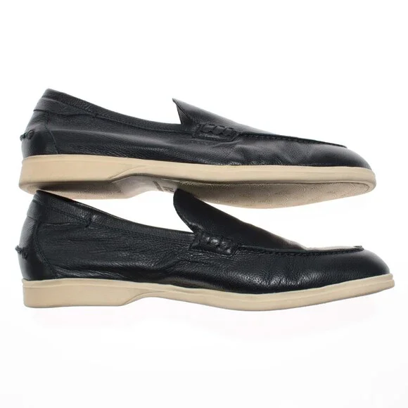 Di Bianco NWB Etna Pebble Leather Loafers / Drivers Size 42 (US 9) in Navy